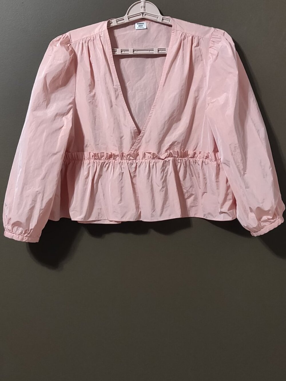 Aritzia Sunday Best Jinx Peplum Top In Guava Pink Size Medium